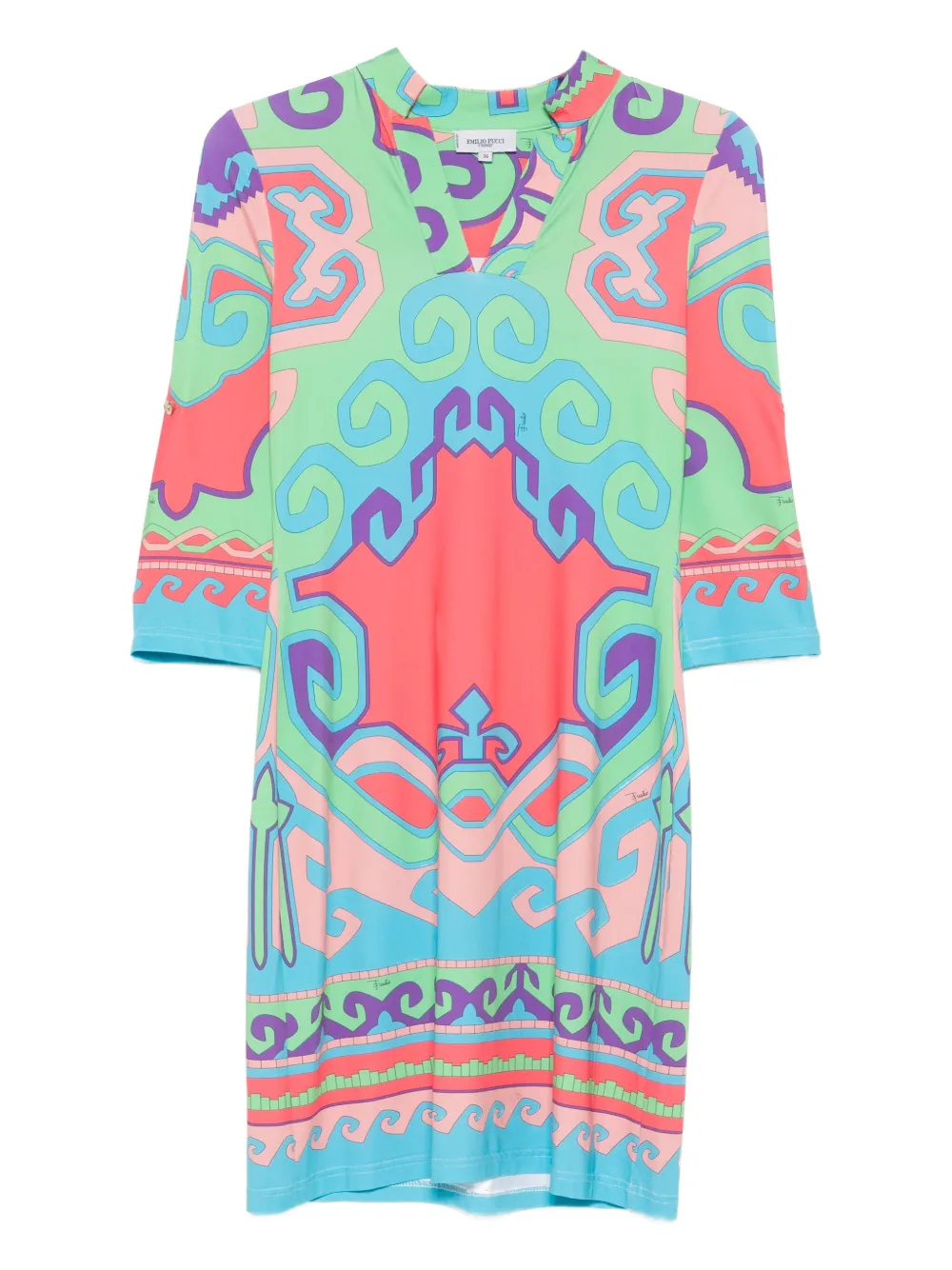 PUCCI Pre-Owned 2000s geometric-print dress | Green | Image 1