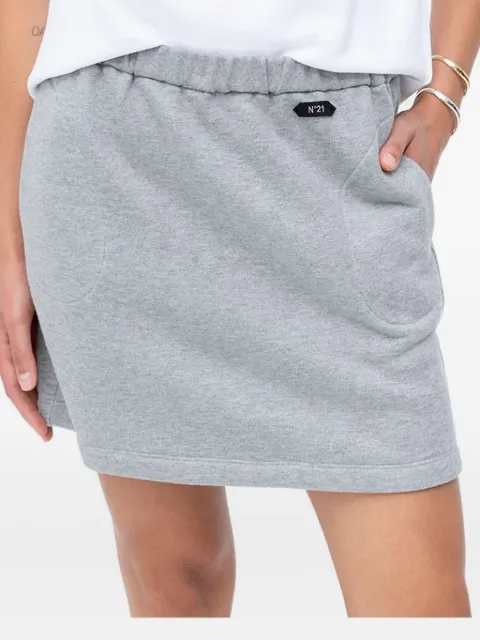 Nº21 elasticated-waistband pocket mini skirt