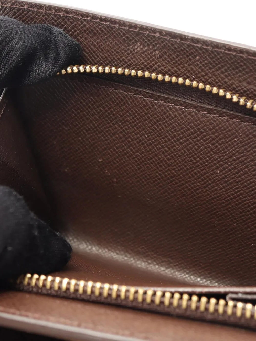 Pre-owned Louis Vuitton 2011 Damier Ebene Portefeuille Joey Trifold Wallet Small Wallets In Brown