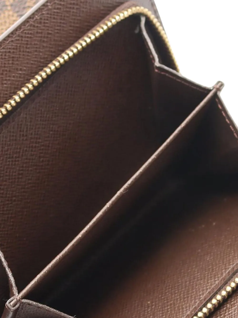 Pre-owned Louis Vuitton 2011 Damier Ebene Portefeuille Joey Trifold Wallet Small Wallets In Brown