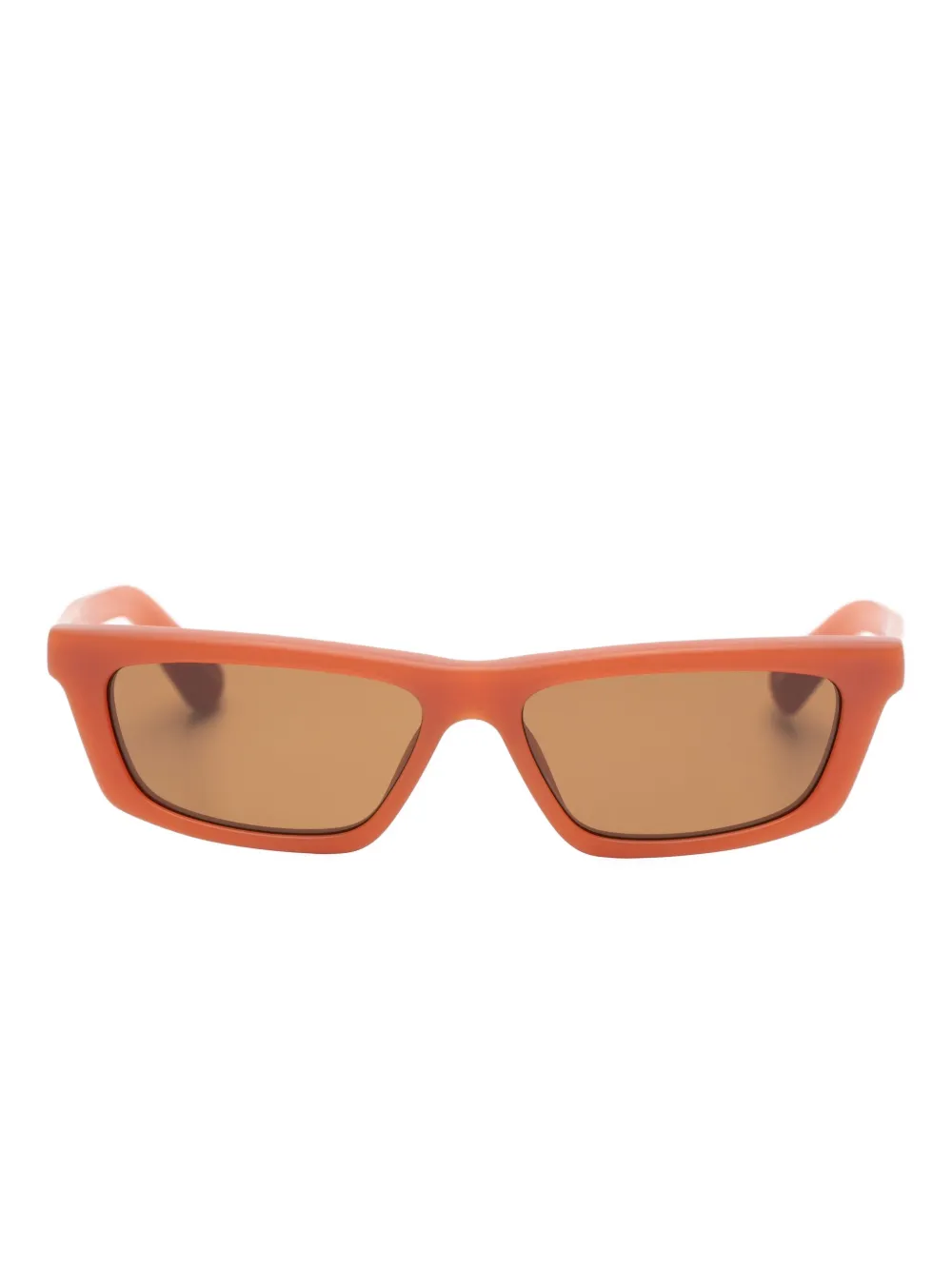 Jacquemus rectangle-trapezi sunglasses | Orange | Image 1
