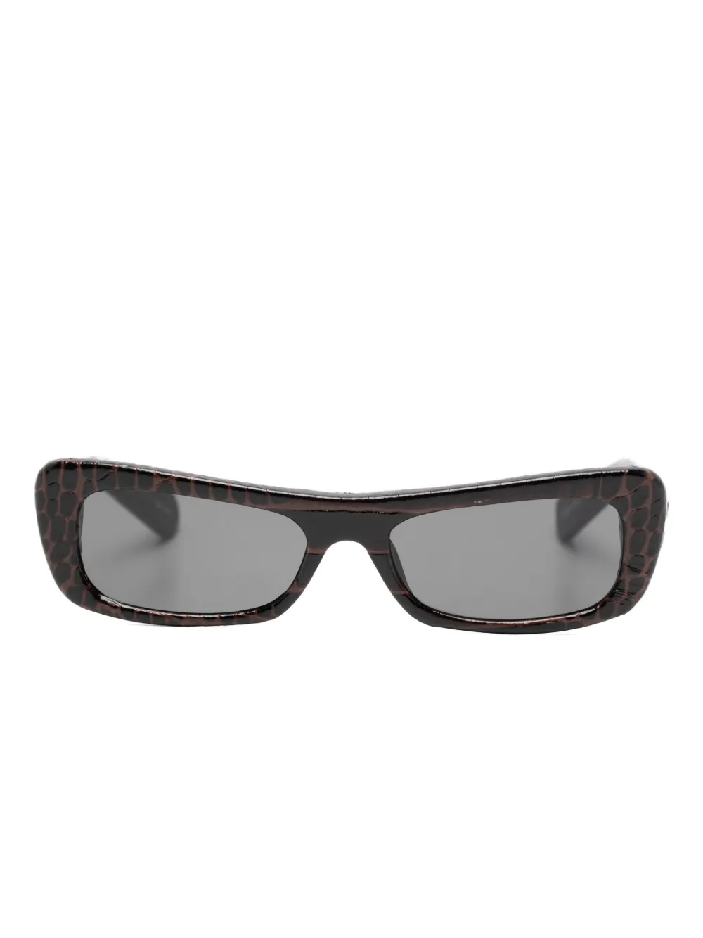 Jacquemus Capri crocodile-effect sunglasses | Brown | Image 1