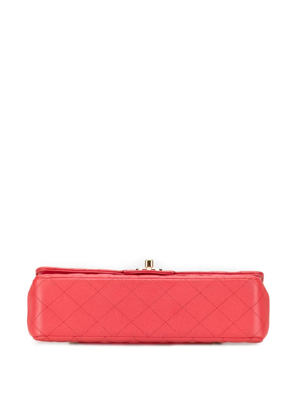 Pre-owned Chanel 2016-2017 Medium Classic Caviar Double Flap Shoulder Bag In Pink
