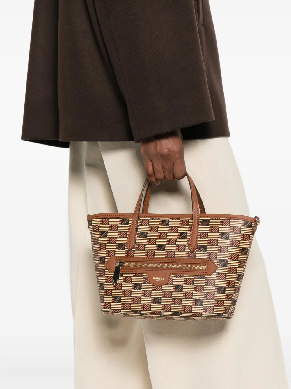 Moreau Monaco kleine shopper Bruin