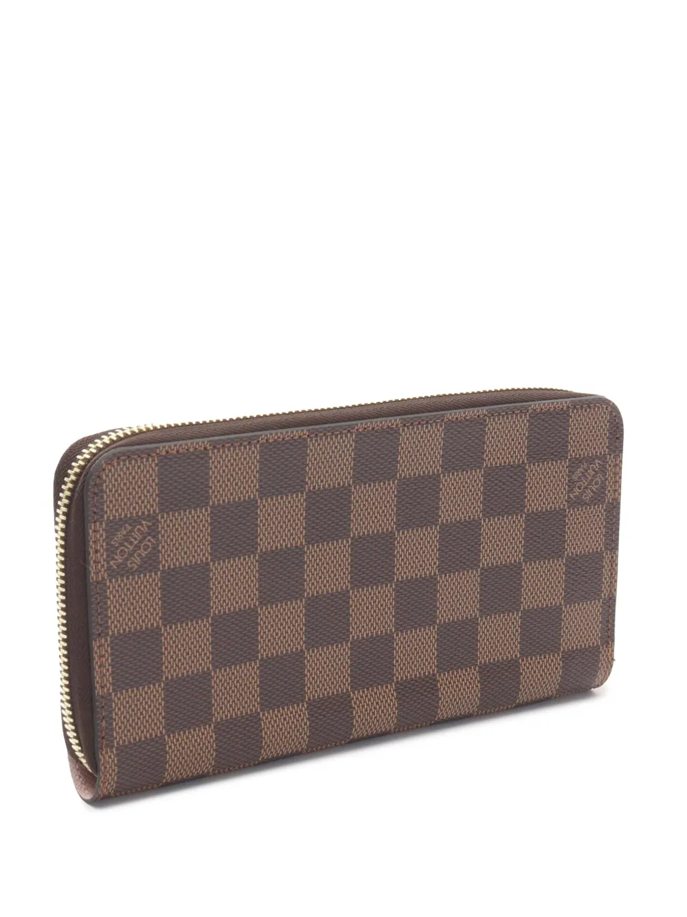 Pre-owned Louis Vuitton 2019 Damier Ebene Zippy Wallet Long Wallets In Brown