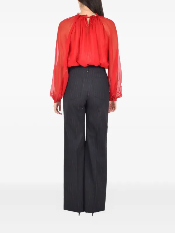 Alberta Ferretti ローズディテール ブラウス | レッド | FARFETCH JP