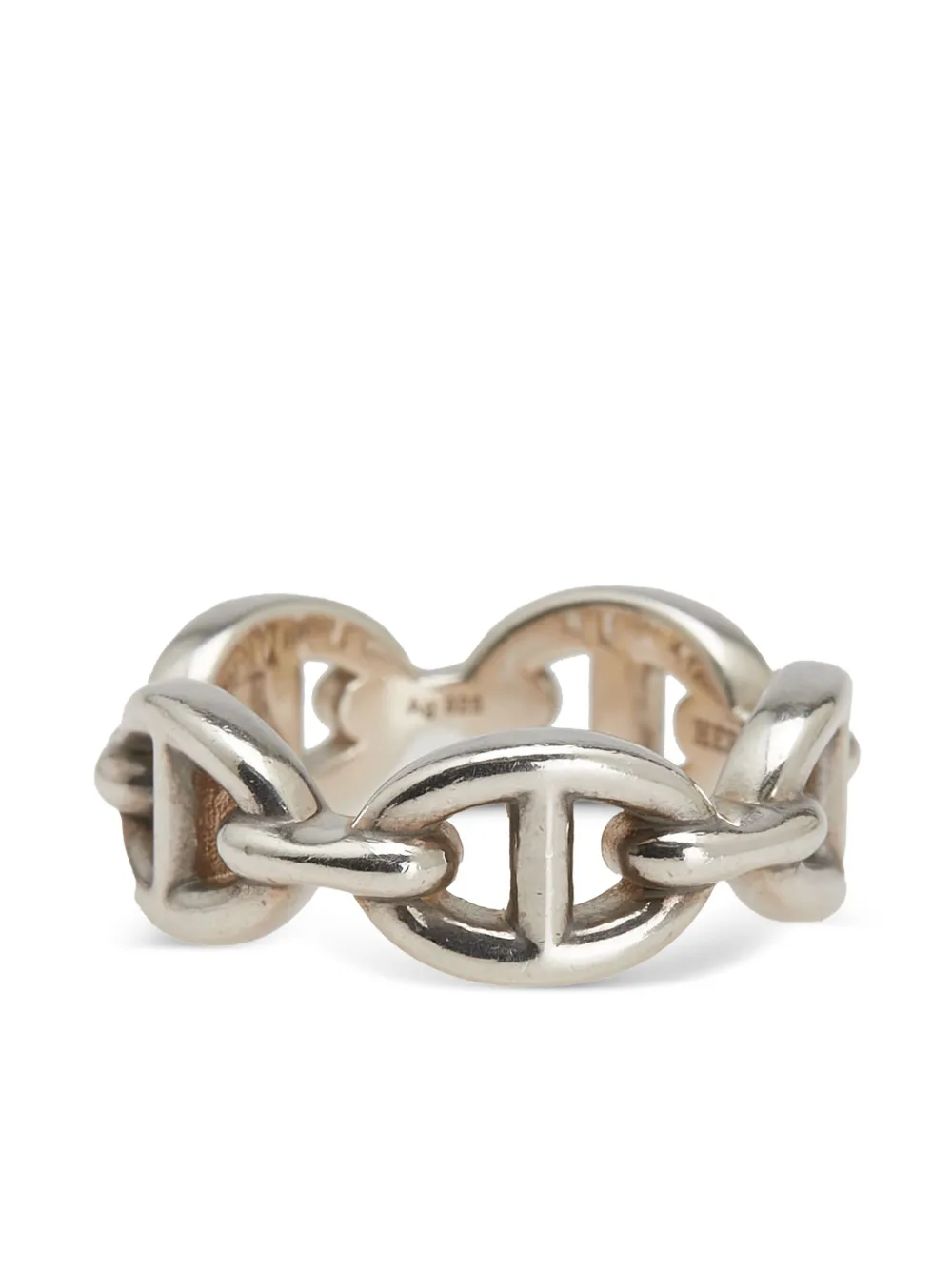 Hermès Pre-Owned 2000-2020 Sterling Silver Chaine d'Ancre Enchainee ring | Image 2
