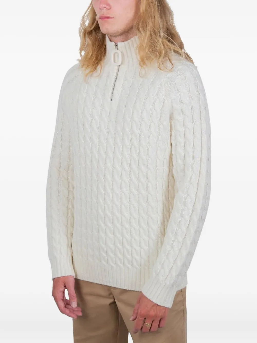 JW Anderson pull en maille torsadée à fermeture zippée | Pulls | Image 2