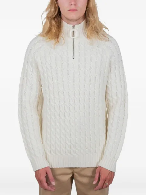 JW Anderson pull en maille torsadée à fermeture zippée