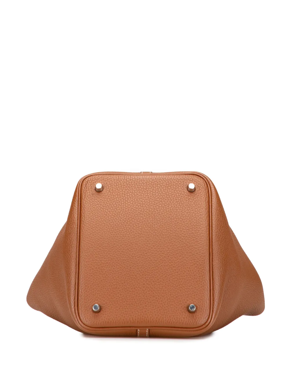 Pre-owned Hermes 2022 Clemence Picotin Lock 18 Handbag In Brown