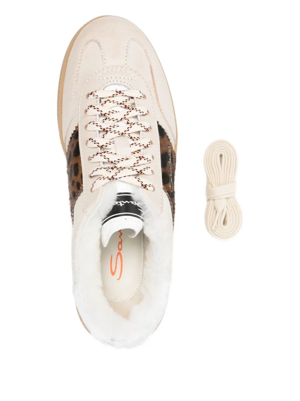 Santoni Sneakers met dierenprint Beige