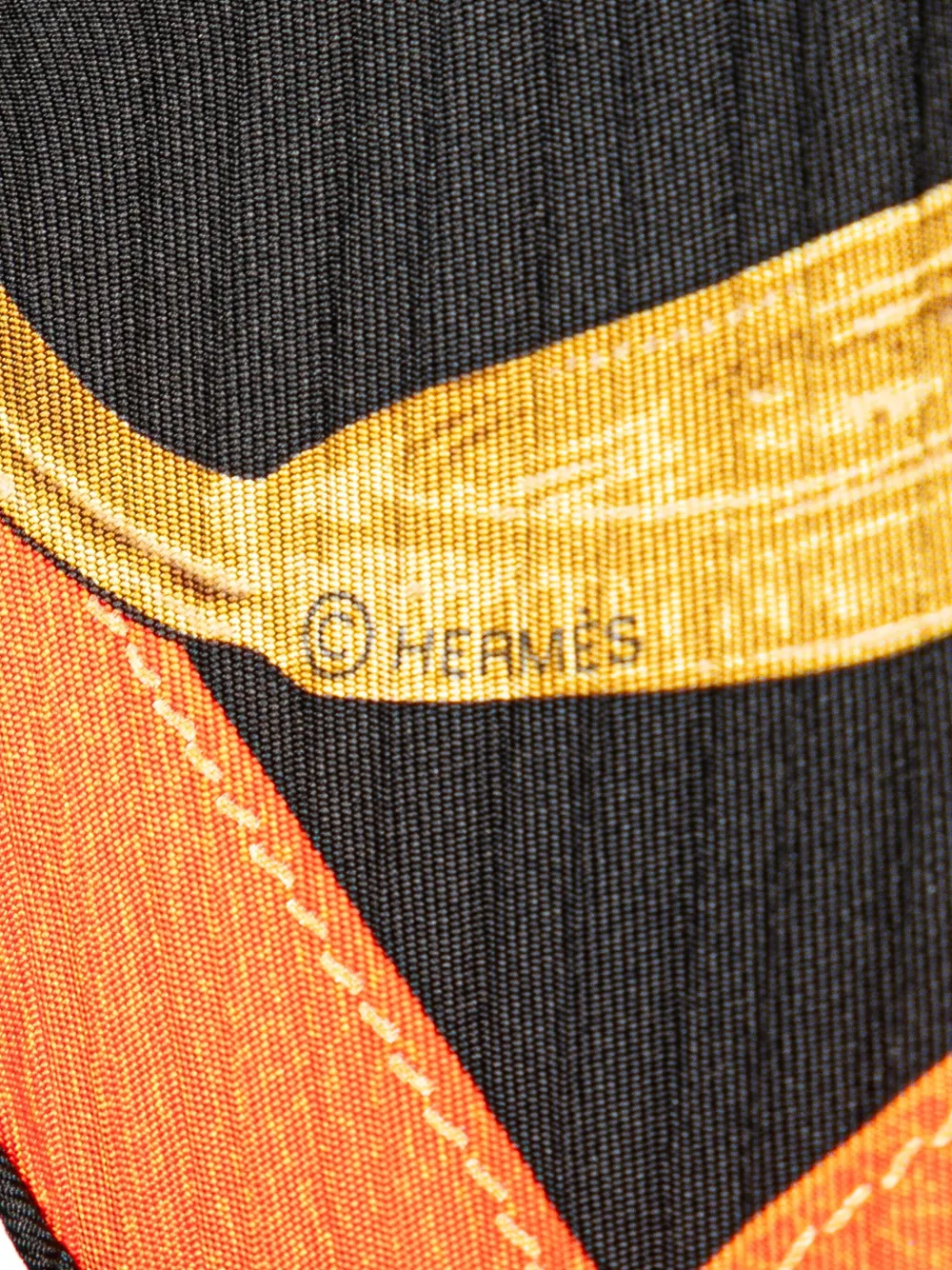 Pre-owned Hermes 2000-2020 Silk Projets Carres Plisse Scarf Scarves In Black