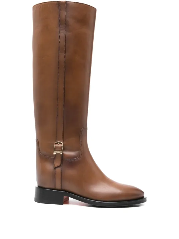 Santoni Buckle-detail Boots in Brown
