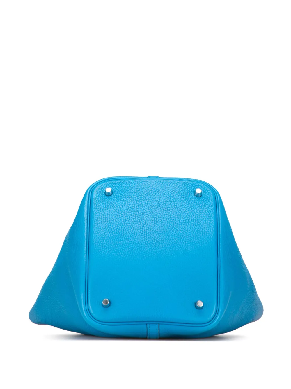 Pre-owned Hermes 2016 Clemence Picotin Lock 18 Handbag In Blue