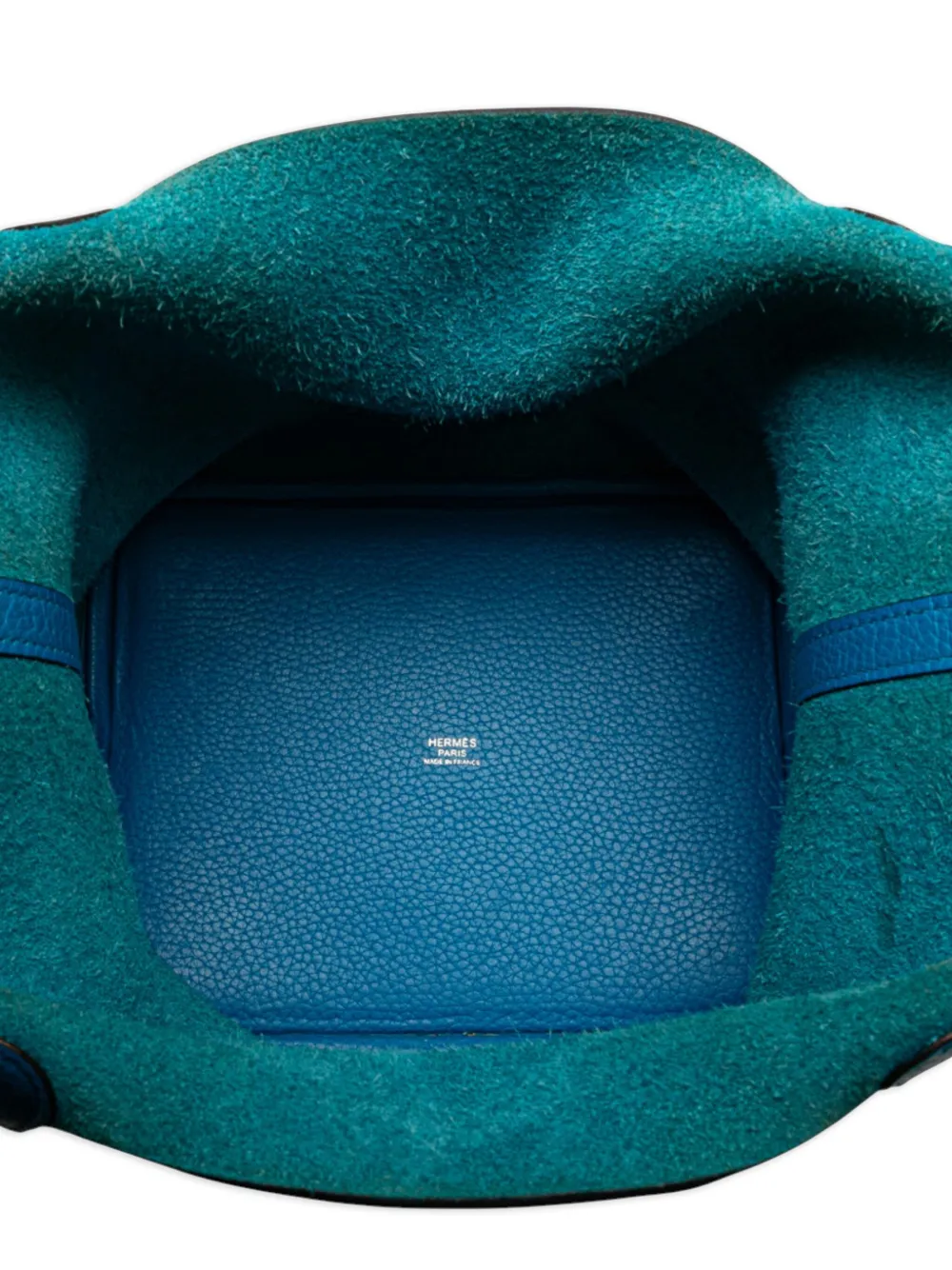 Pre-owned Hermes 2016 Clemence Picotin Lock 18 Handbag In Blue