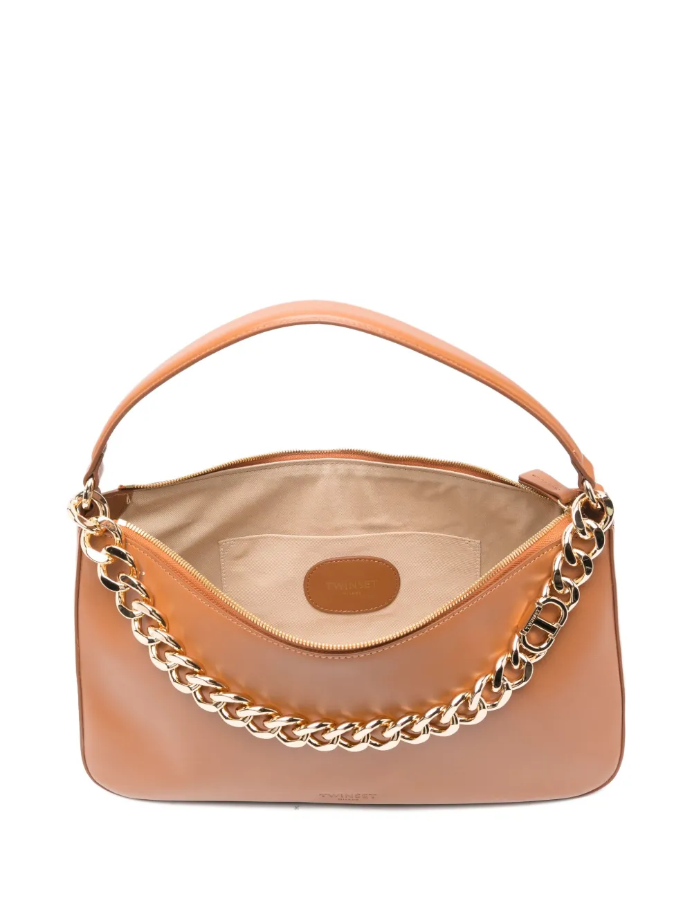 Twinset Chain-strap Shoulder Bag In Brown