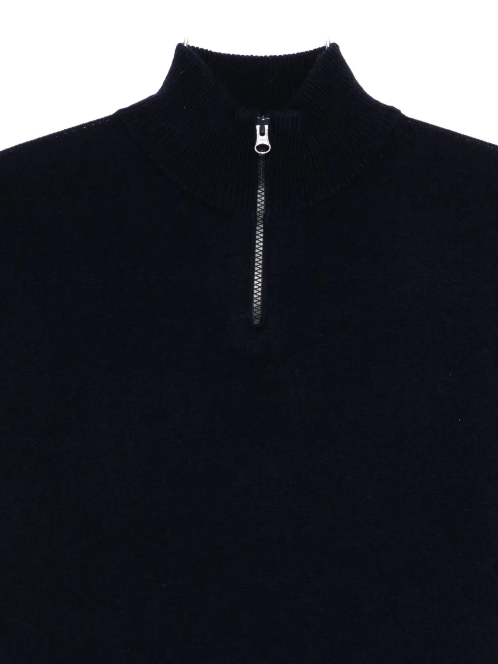 Aspesi Zip-neck Sweater In Blue