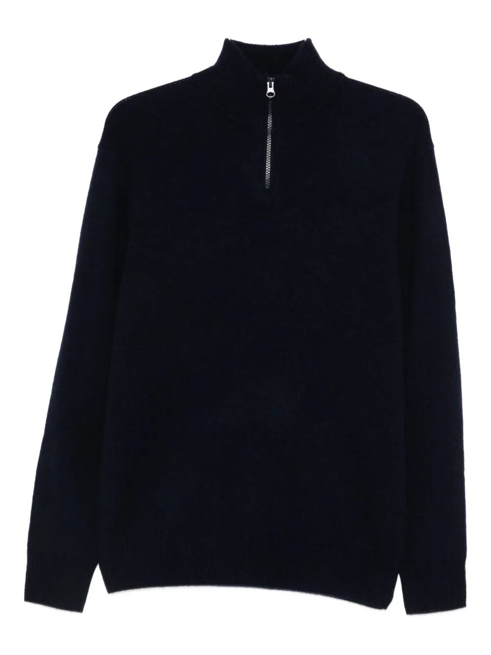 Aspesi Zip-neck Sweater In Blue