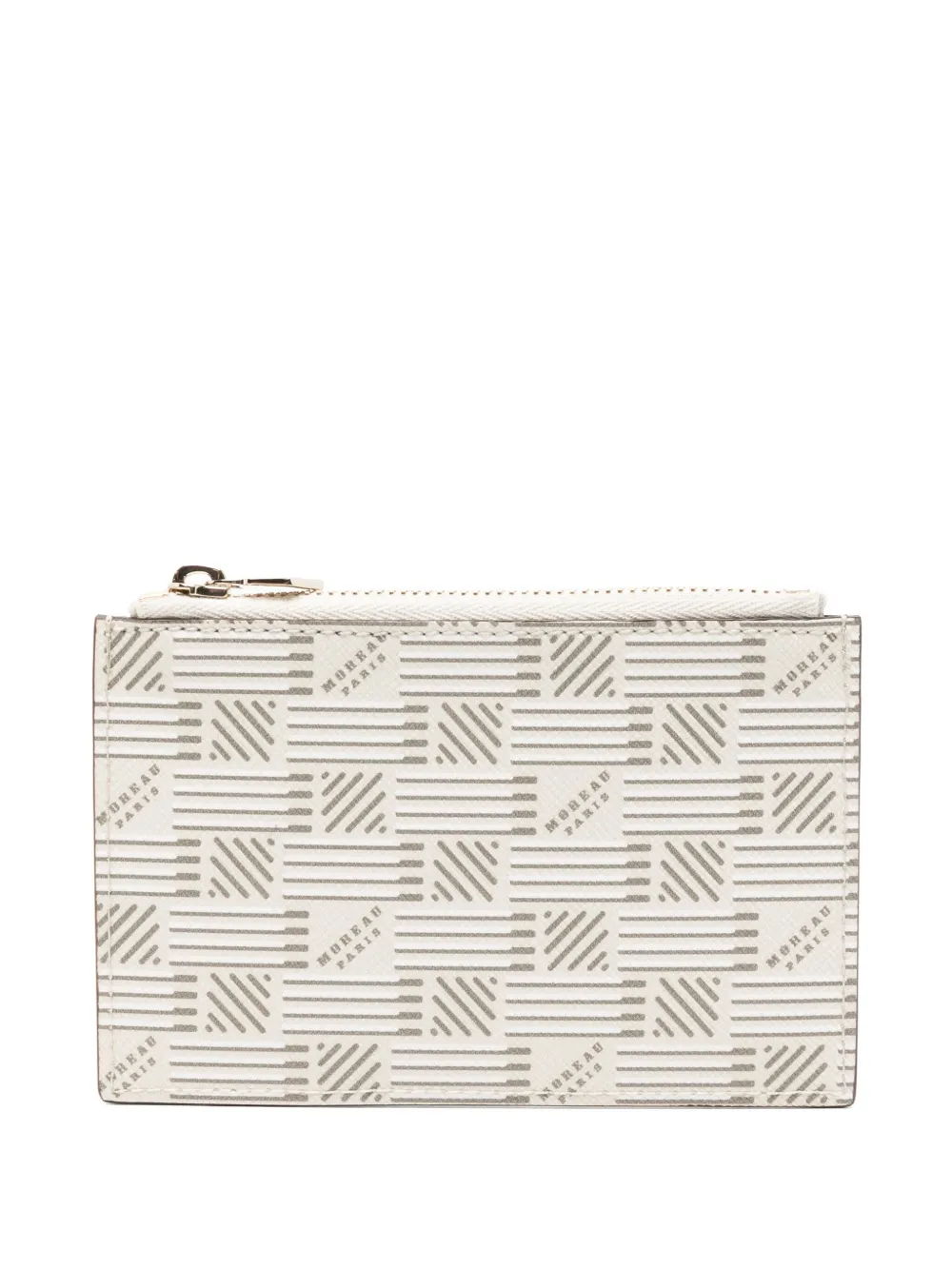 Moreau geometric-pattern zipped wallet | Neutrals | Image 1
