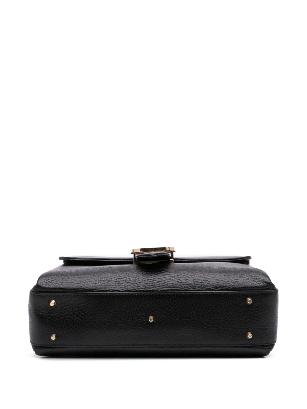 Pre-owned Gucci 2016-2025 Small Dollar Calf Interlocking G Satchel In Black