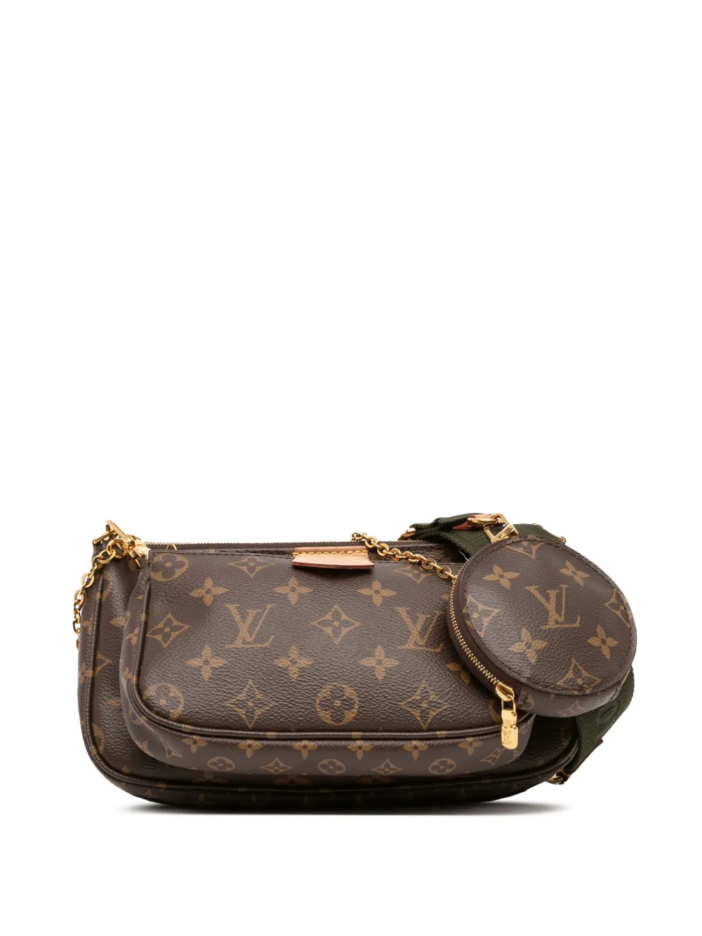 Pre-owned Louis Vuitton 2020 Monogram Multi Pochette Accessoires Satchel In Brown