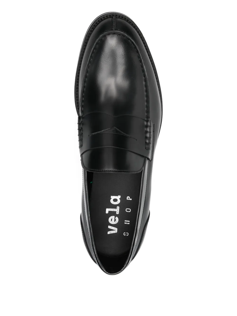 VELA SHOP Loafers met ronde neus Zwart