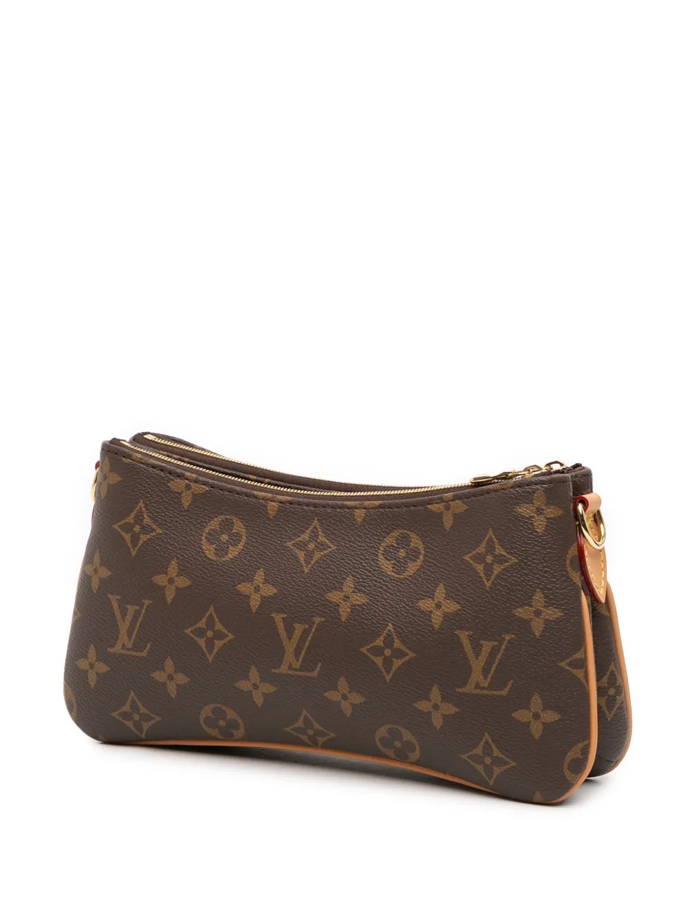 Pre-owned Louis Vuitton 2021-2025 Monogram Pochette Liv Satchel In Brown
