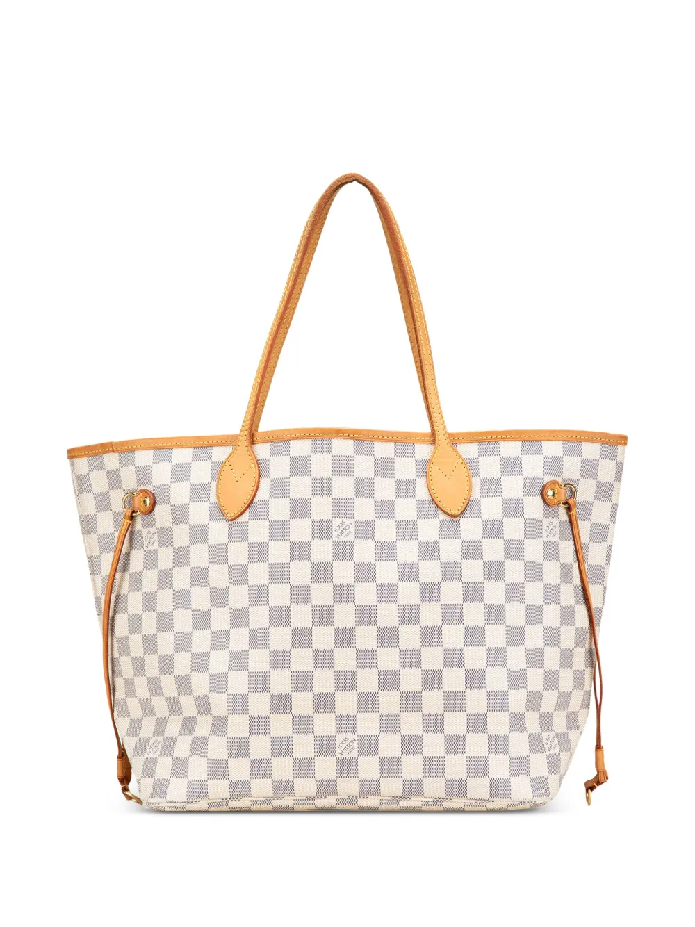 Louis Vuitton Pre-Owned 2019 ダミエ アズール ネヴァーフル MM トートバッグ - ホワイト Louis Vuitton Pre-Owned 2019 ダミエ アズール ネヴァーフル MM トートバッグ - ホワイト