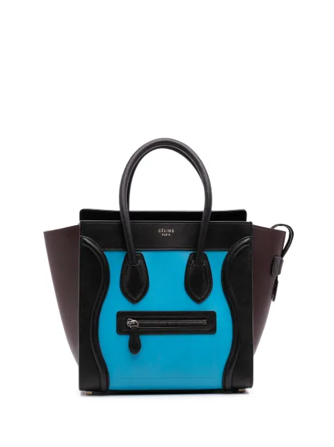 Celine Pre-Owned 2014 Micro Tricolor Leather Luggage tote bag