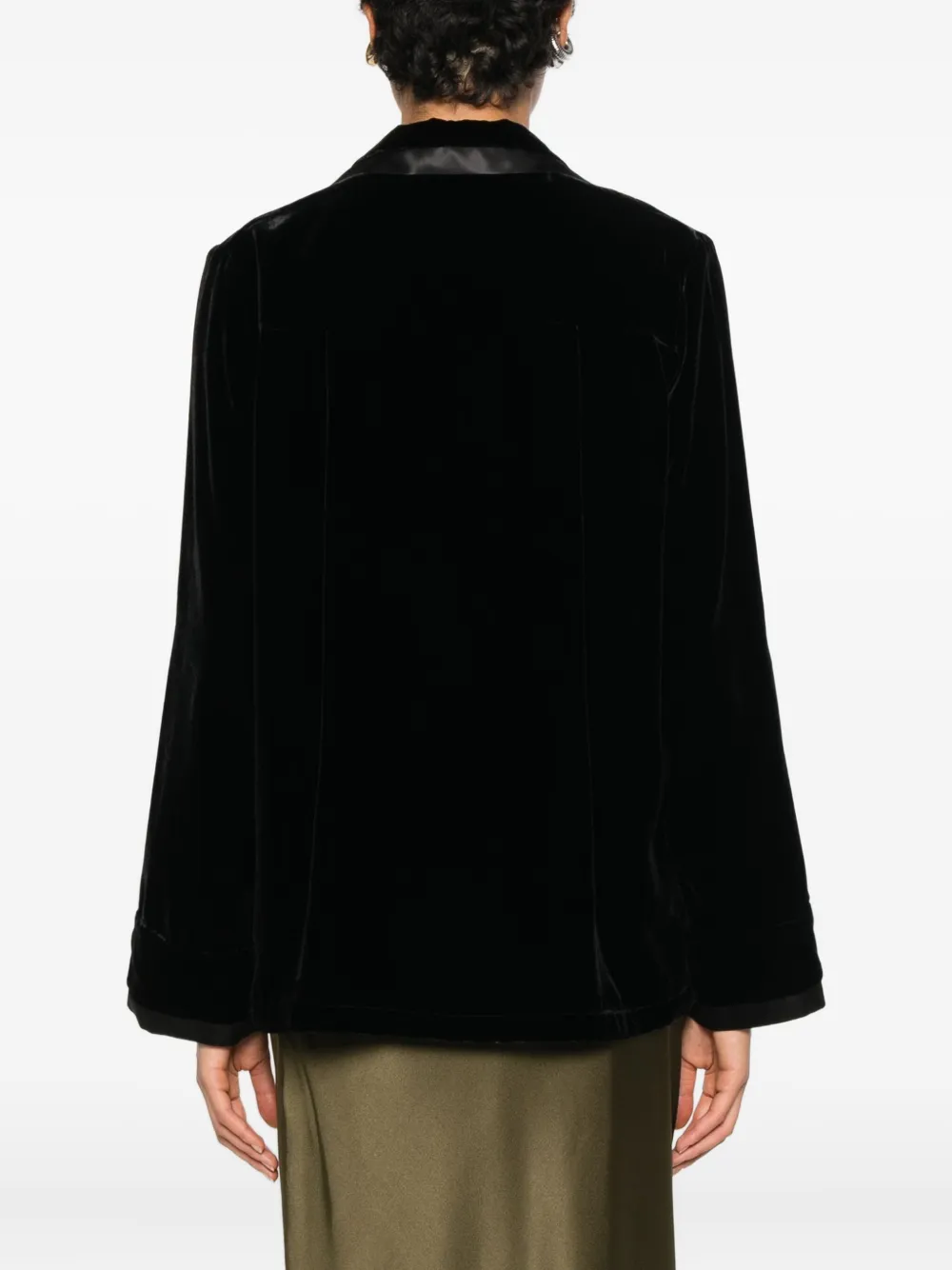 Forte Blouse met zak en afwerking Zwart