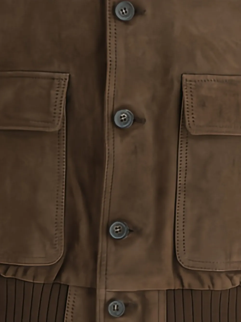 D'amico Suede Goat Leather Jacket In Brown