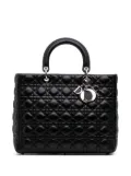 Christian Dior Pre-Owned 2009 Large Lambskin Cannage Lady Dior satchel - Black