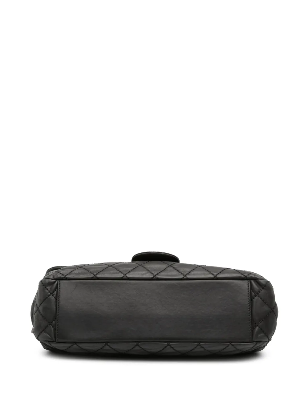 Pre-owned Chanel 2012-2013 Large Quilted Iridescent Calfskin Coco Daily Flap Crossbody Bag In Gray