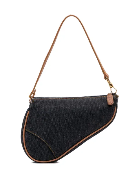 Christian Dior Pre-Owned bolsa de hombro Saddle mini de mezclilla 2011