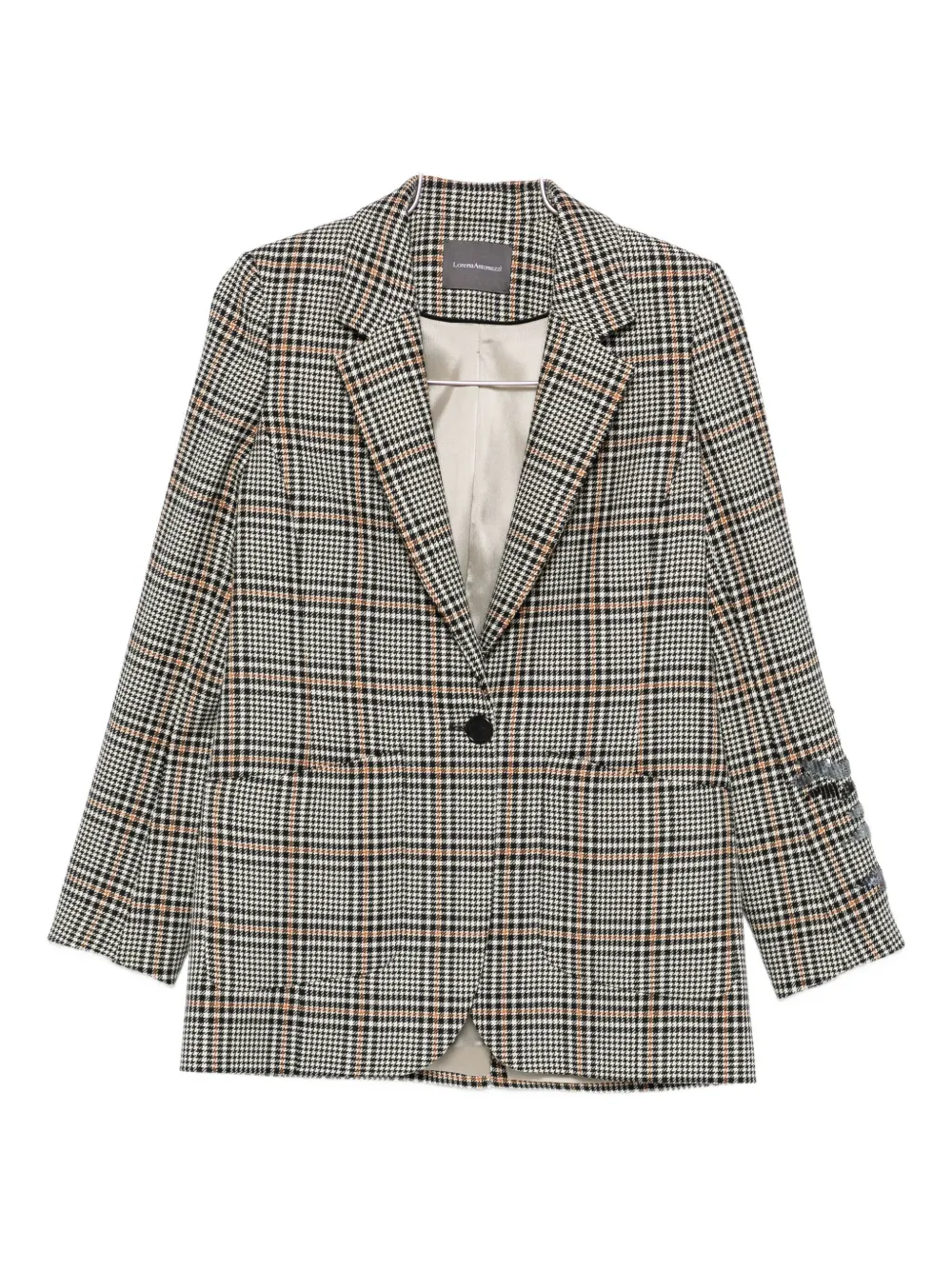 Lorena Antoniazzi check-print blazer | White | Image 1