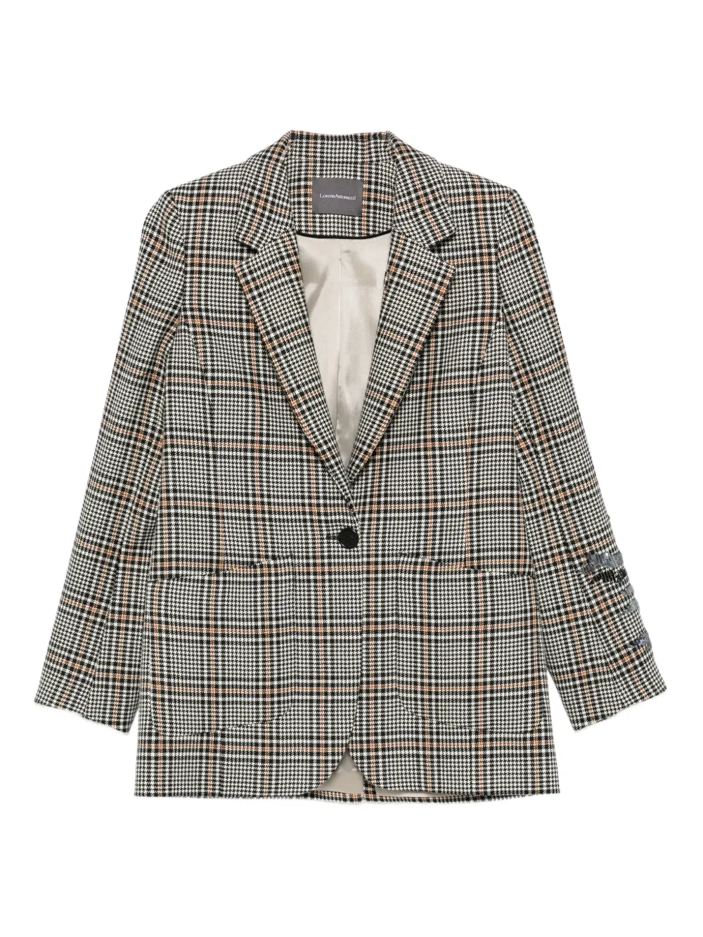 Lorena Antoniazzi check-print blazer | White | Image 1