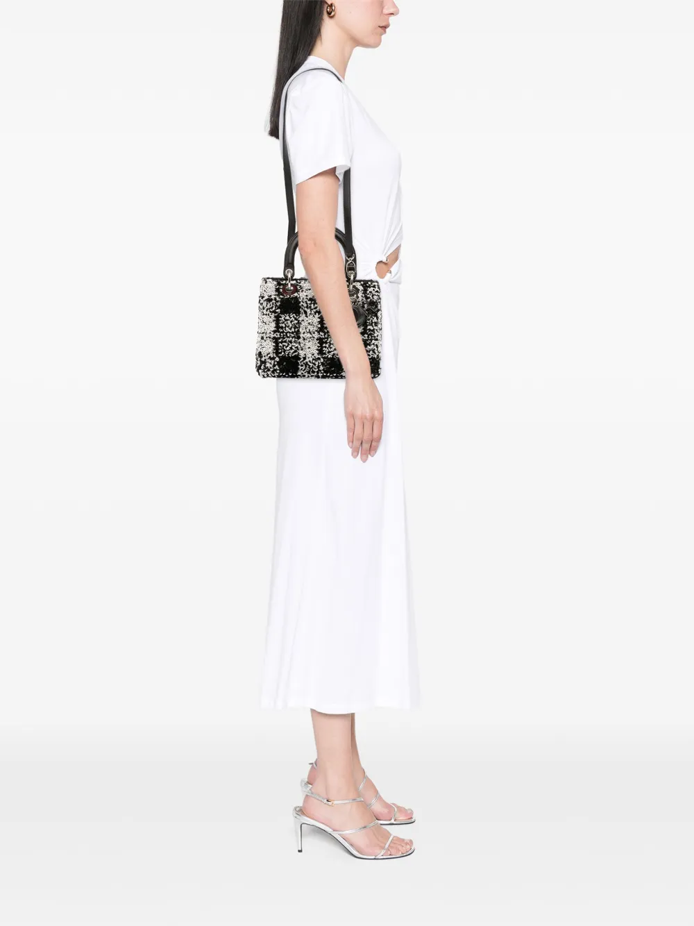 Christian Dior Pre-Owned 2014 Medium Lambskin Sequin Embellished Lady Dior satchel | Pre-Owned | Image 2