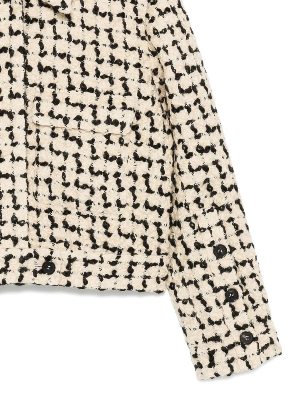 Lorena Antoniazzi Tweed Cropped Jacket In Neutral