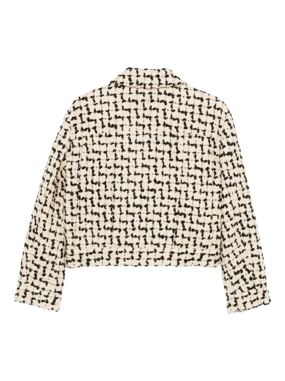 Lorena Antoniazzi Tweed Cropped Jacket In Neutral