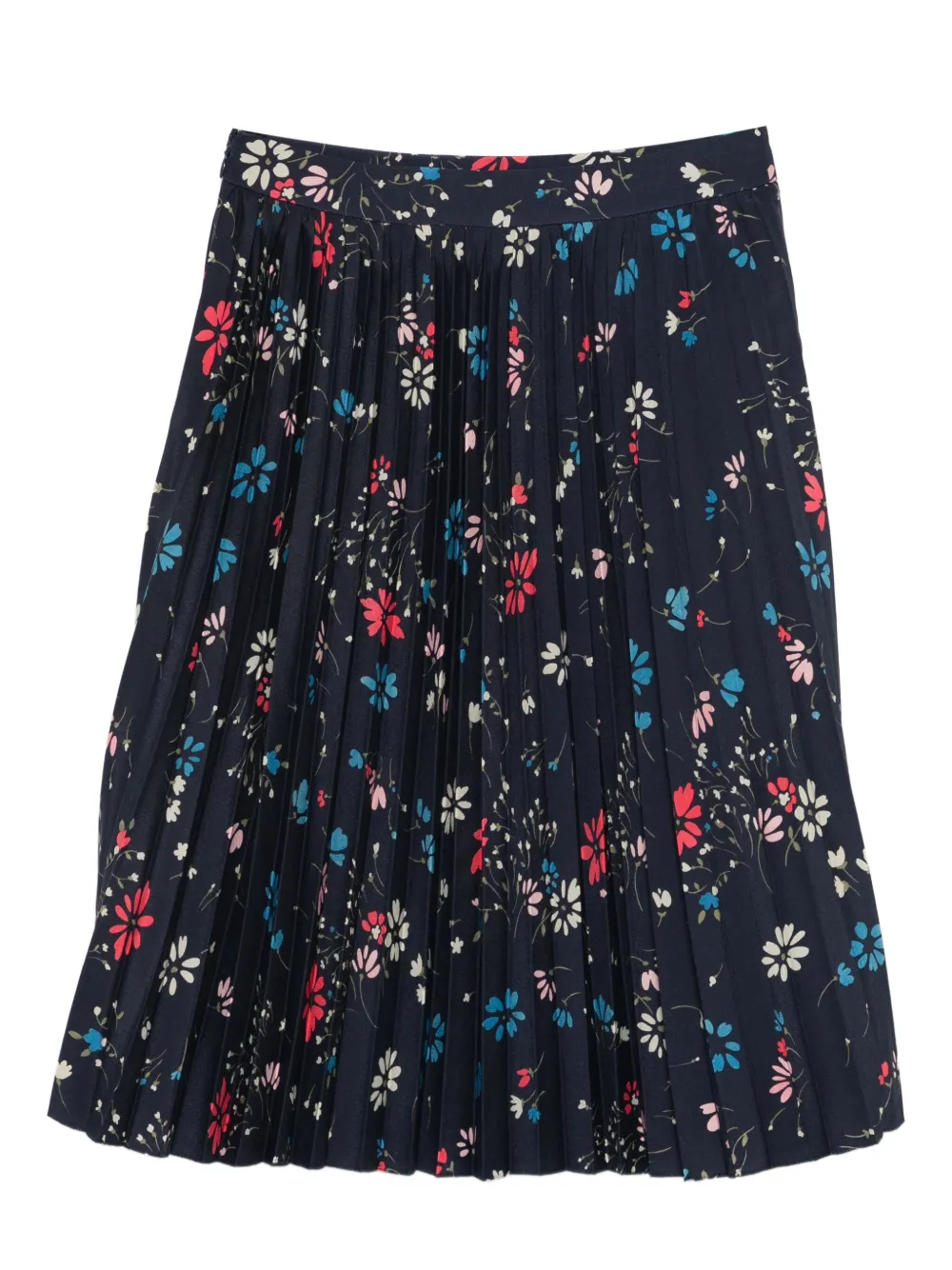 Balenciaga Pre-Owned 2017 plooirok met bloemenprint - Navy