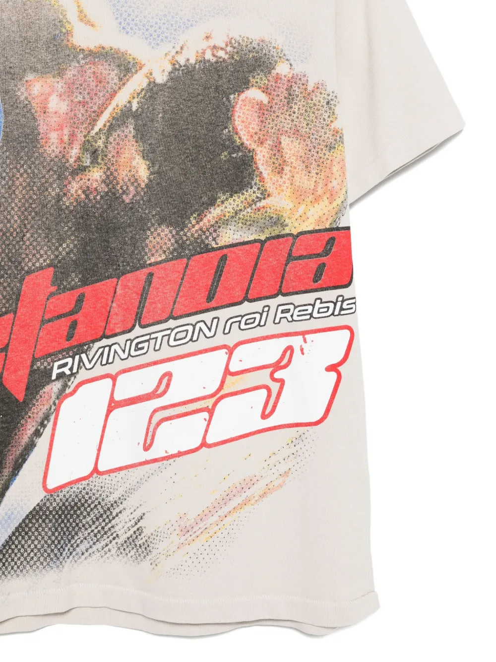 RRR123 T-shirt met grafische print Grijs