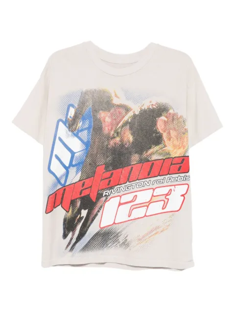 RRR123 playera con estampado gráfico