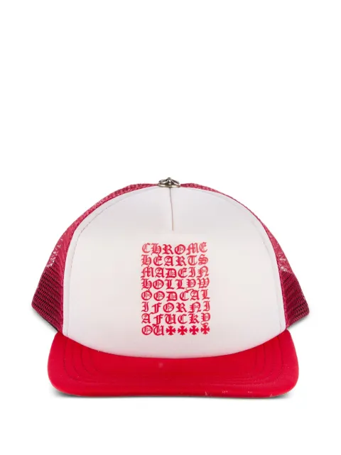 Chrome Hearts eyechart trucker hat