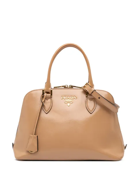 Prada Pre-Owned 2013-2025 Medium Saffiano Vernice Promenade satchel
