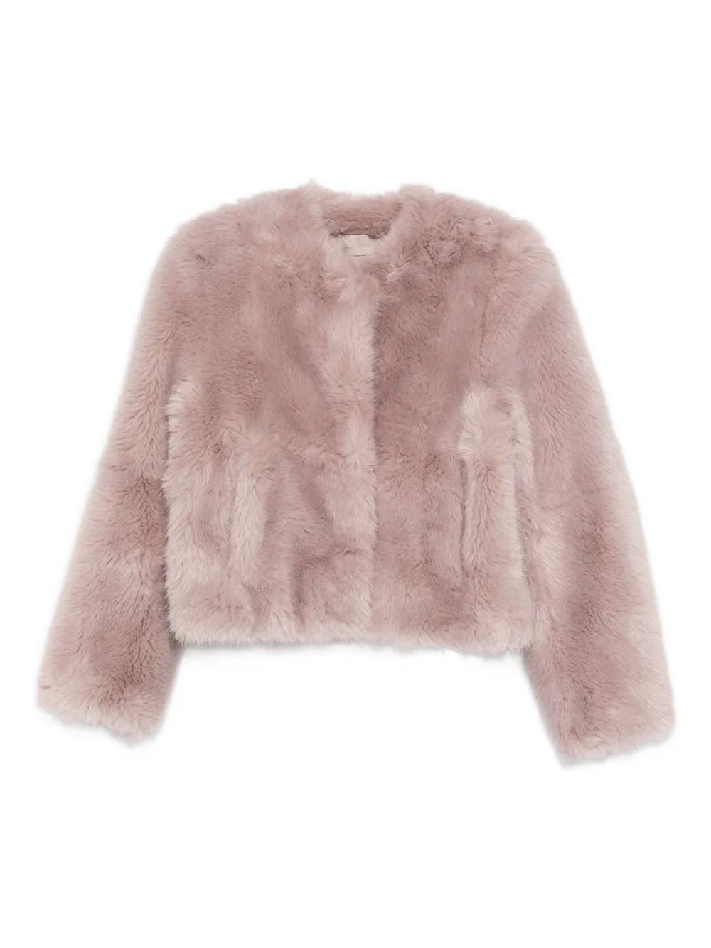 Stand Studio Halle Faux Fur Jacket In Pink