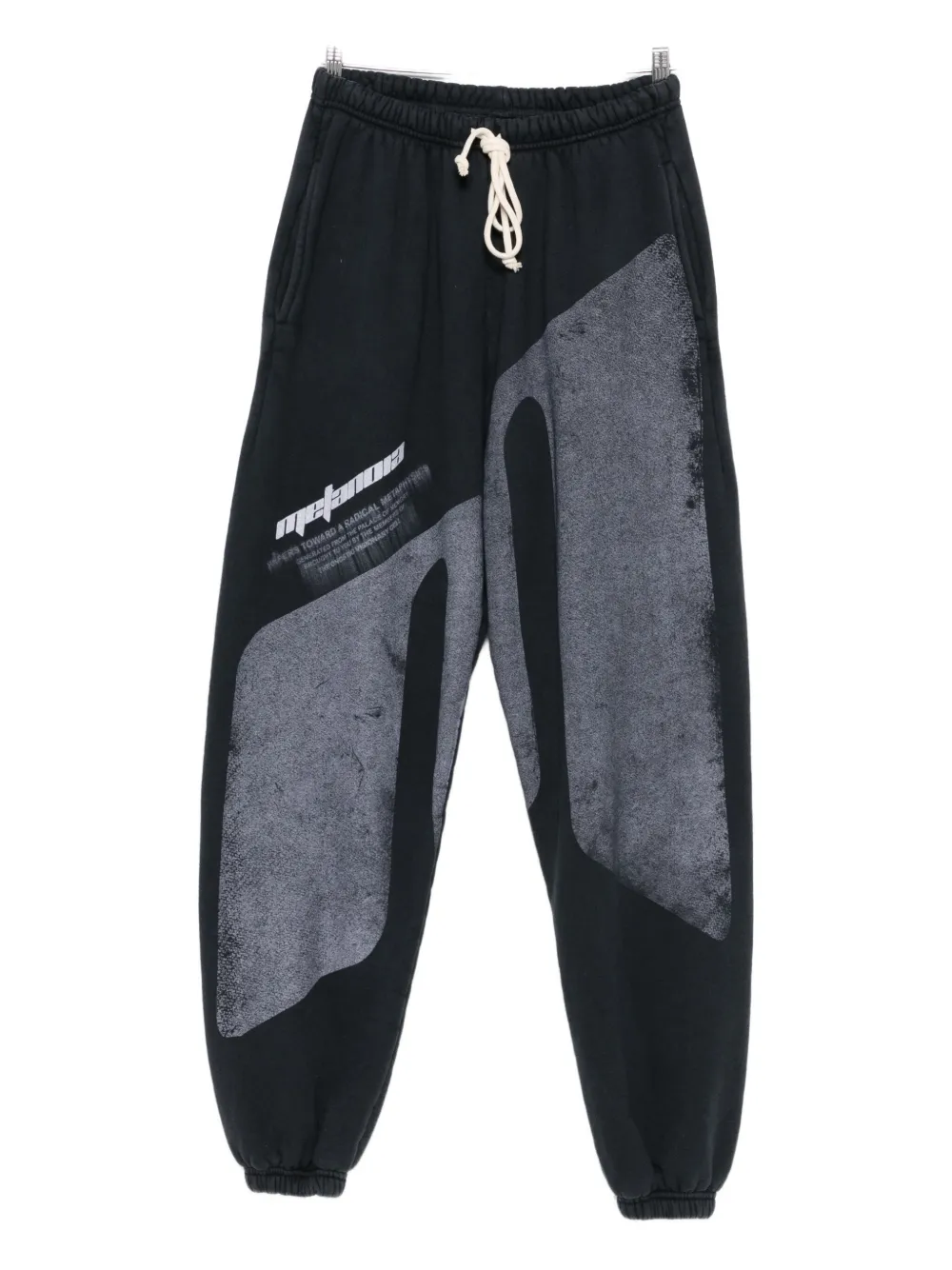 RRR123 graphic-print track pants | Black | Image 1