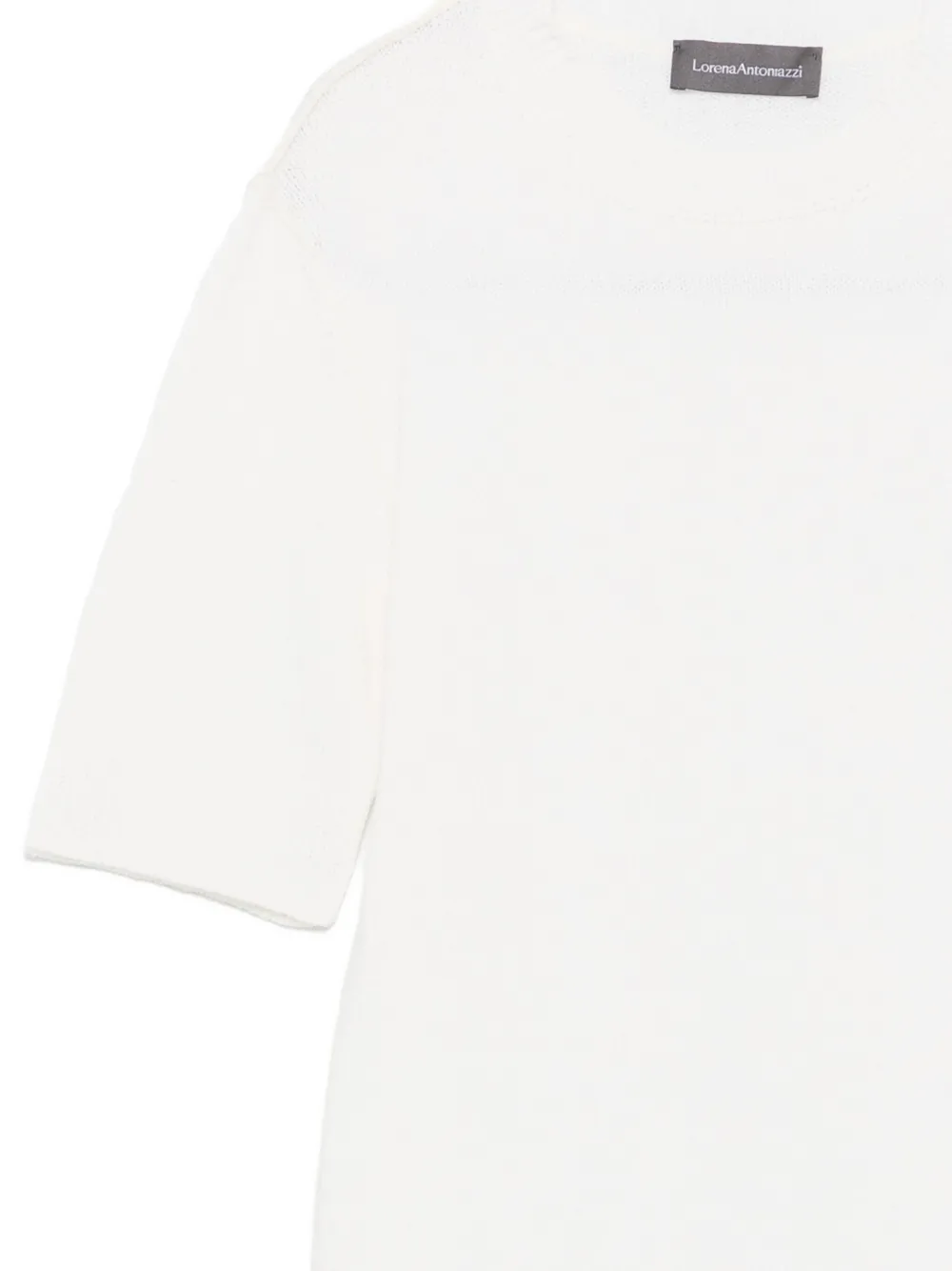 Lorena Antoniazzi Fijngebreid T-shirt Wit