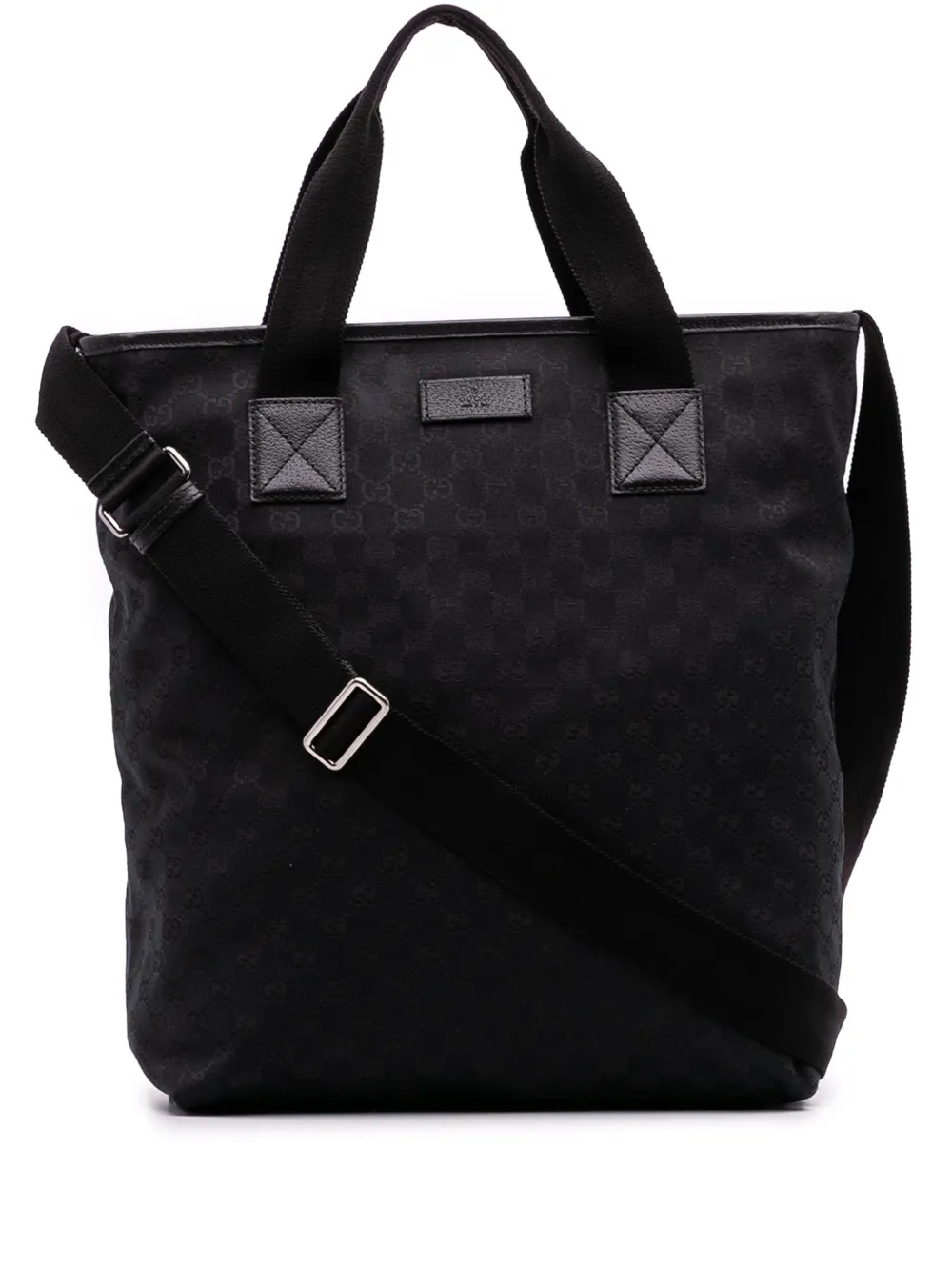 Gucci Pre-Owned 2016-2025 GGキャンバス トート サッチェルバッグ - ブラック Gucci Pre-Owned 2016-2025 GGキャンバス トート サッチェルバッグ - ブラック