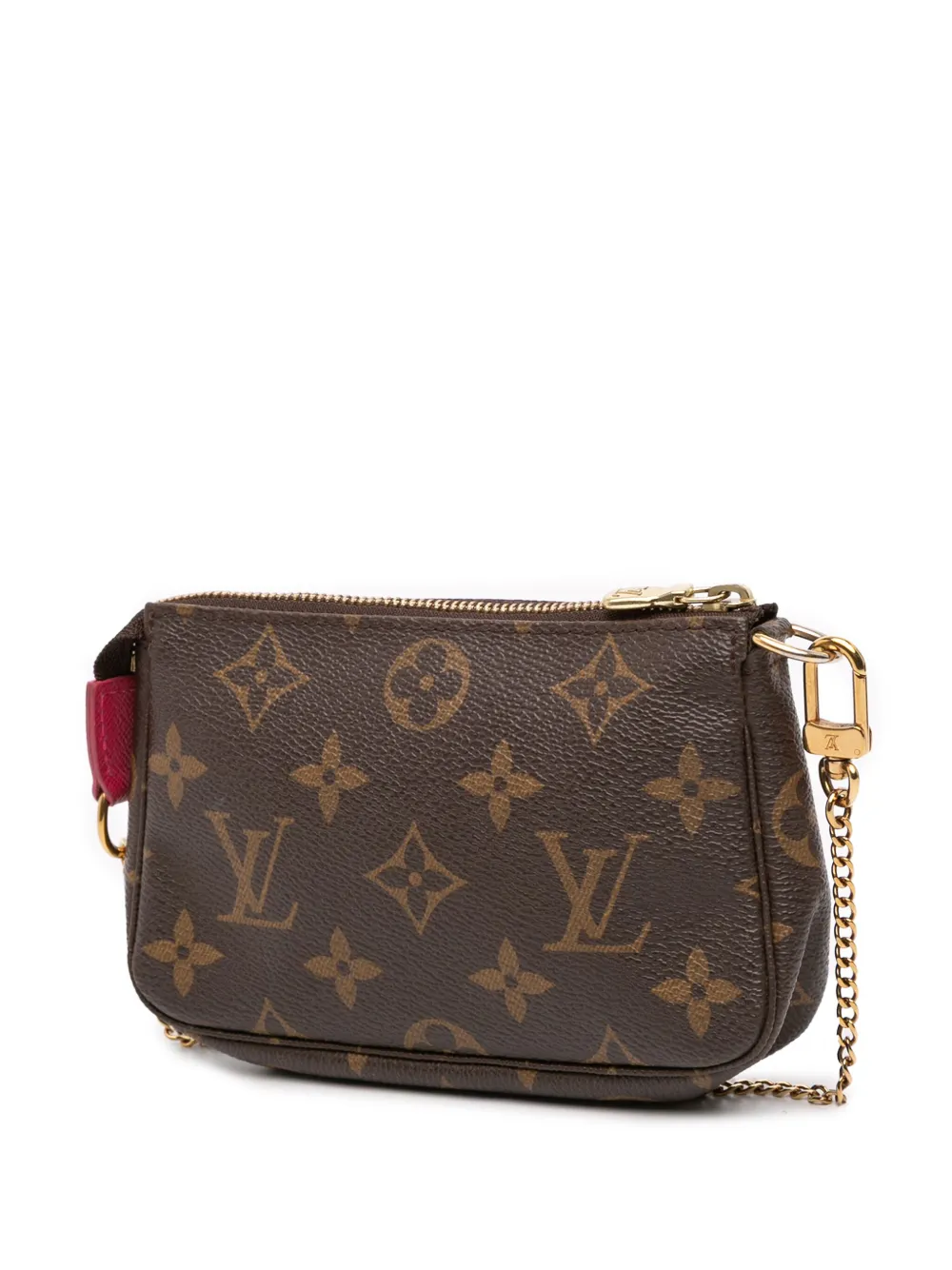 Pre-owned Louis Vuitton 2017 Monogram Giraffe Christmas Mini Pochette Accessoires Handbag In Brown