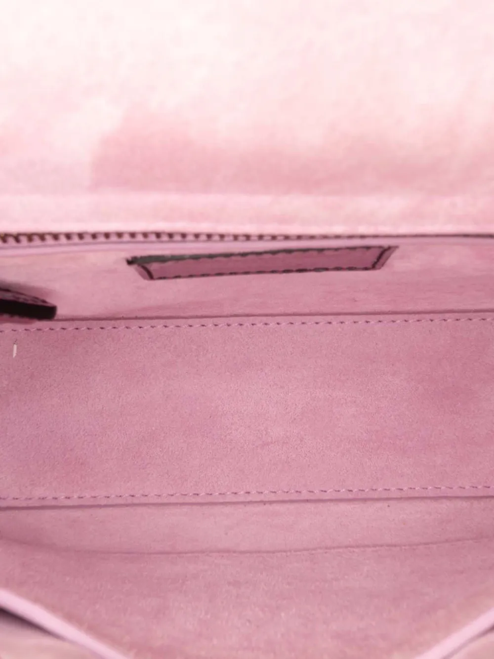 Pre-owned Dior 2018 Mini Metallic Glazed Calfskin Lady  Satchel In Pink